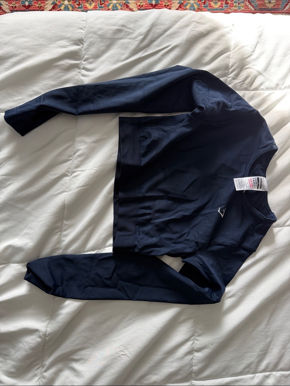Navy Long-Sleeve Athletic Top - Gymshark